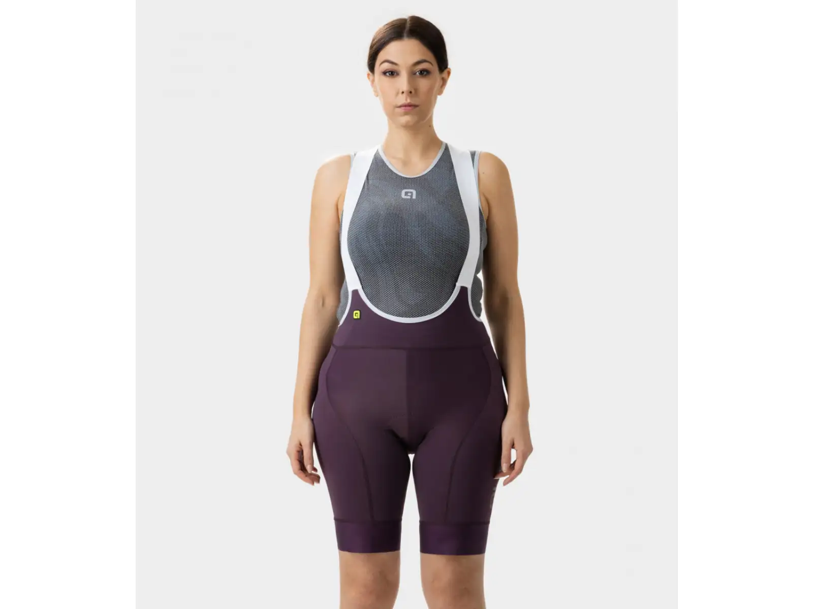 Alé PR-E Magic Colour Damen Shorts mit Latz und Polsterung Bordeaux