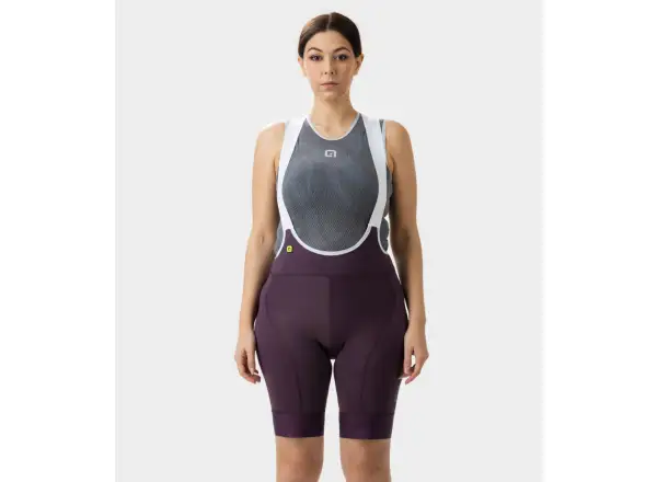 Alé PR-E Magic Colour Damen Shorts mit Latz und Polsterung Bordeaux
