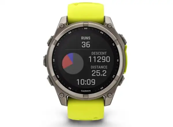 Garmin fenix 8 - 47 mm Solar Sapphire Smartwatch Titanium Yellow/Graphite