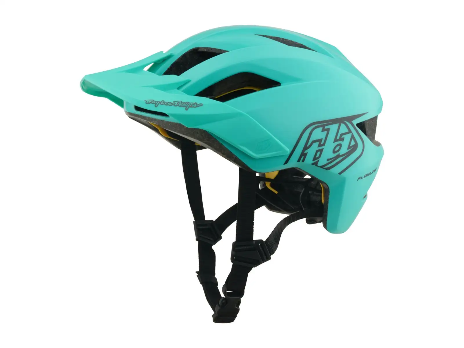 Troy Lee Designs Youth Flowline MIPS Kinderhelm Point Charcoal/Real Teal