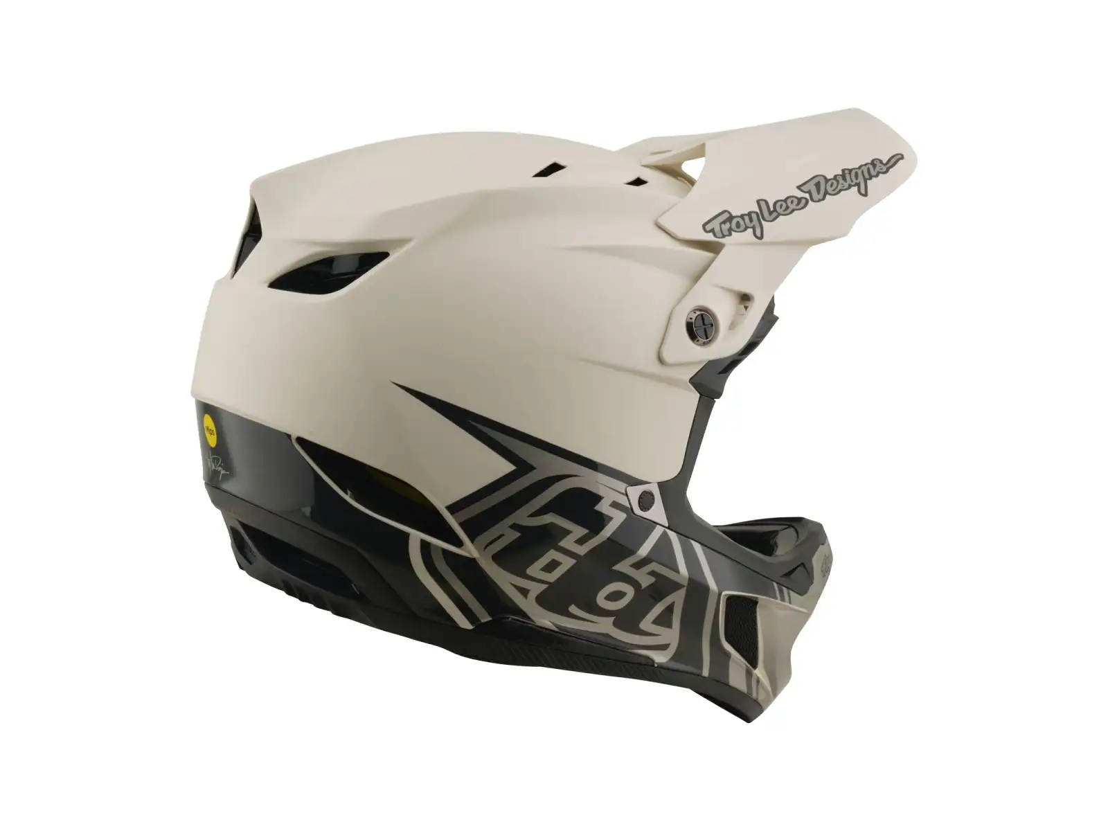 Troy Lee Designs D4 Composite MIPS Helm Stealth Pumice