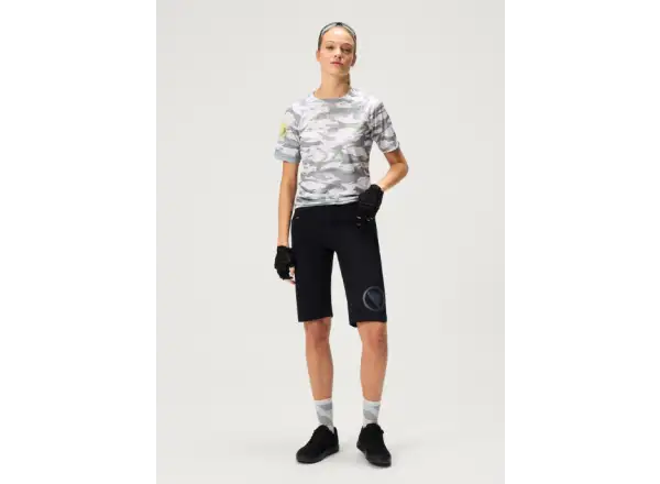 Endura LTD Mountain Camo Damenhemd kurzarm Haar Grey