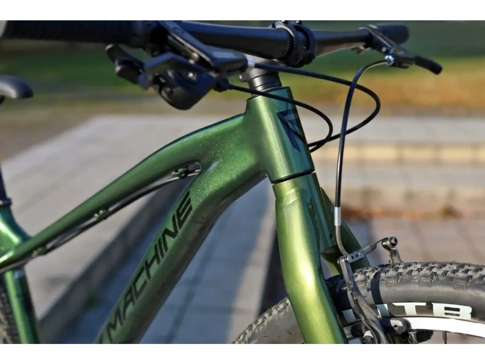 Rock Machine Thunder 29" VB Kinderfahrrad S Gloss Metallic Khaki/Perle Schwarz