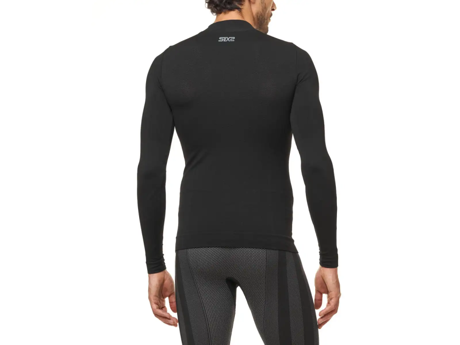 SIXS TS3 V2 Funktionsshirt mit langarm und Stehkragen schwarz