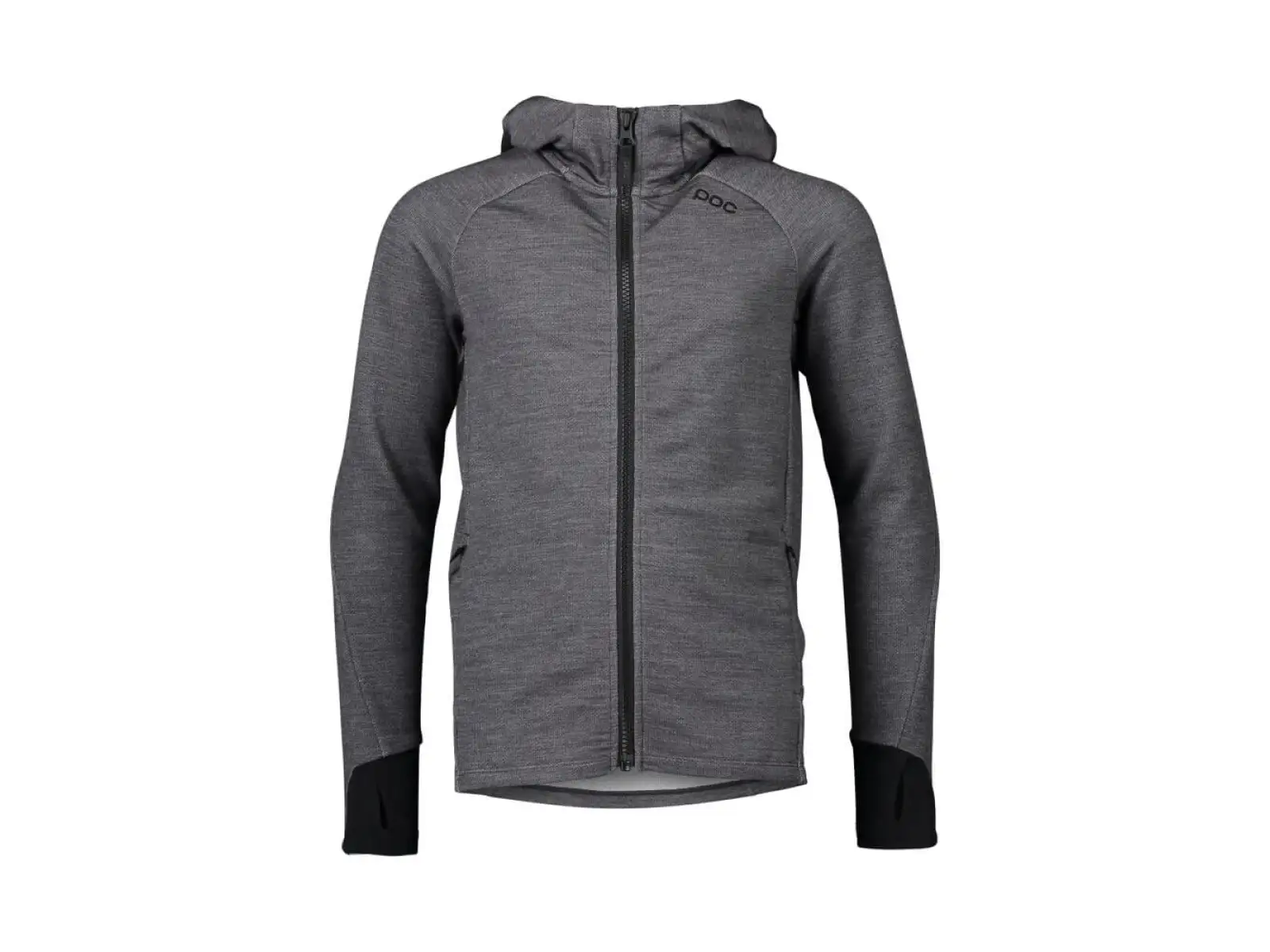 POC Merino Zip Hood Jr Sylvanite Kinder Hoodie Grey Melange