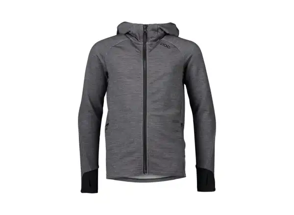 POC Merino Zip Hood Jr Sylvanite Kinder Hoodie Grey Melange