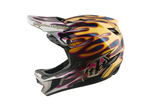 Troy Lee Designs D4 Carbon MIPS Helm Overspray Gold/Black