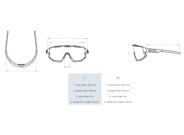 Bliz P001 Sonnenbrille – Weiß mit Grey Blue Multilayer