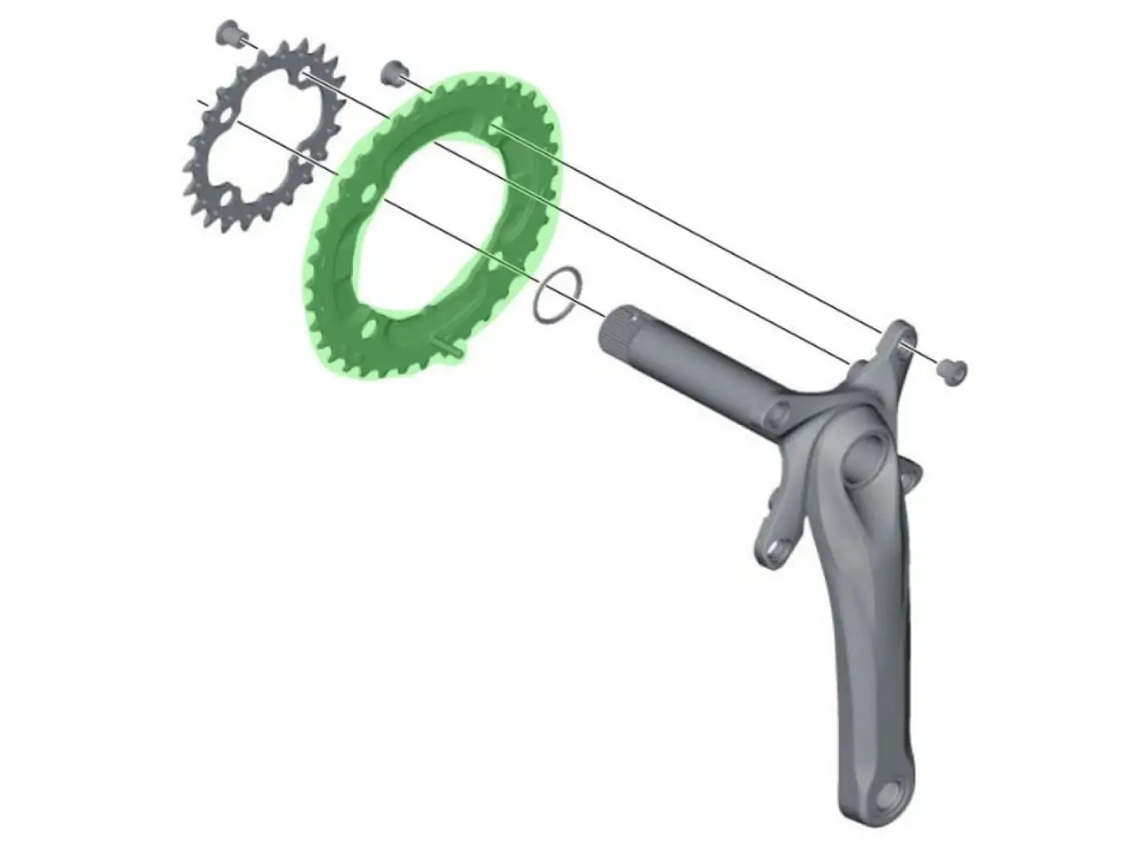 Shimano Deore FC-M617 Kettenblatt 36 Zähne (AY)