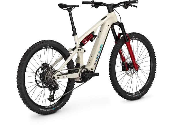 Focus SAM 9 800Wh vollgefedertes E-Bike Champagne / Shellwhite