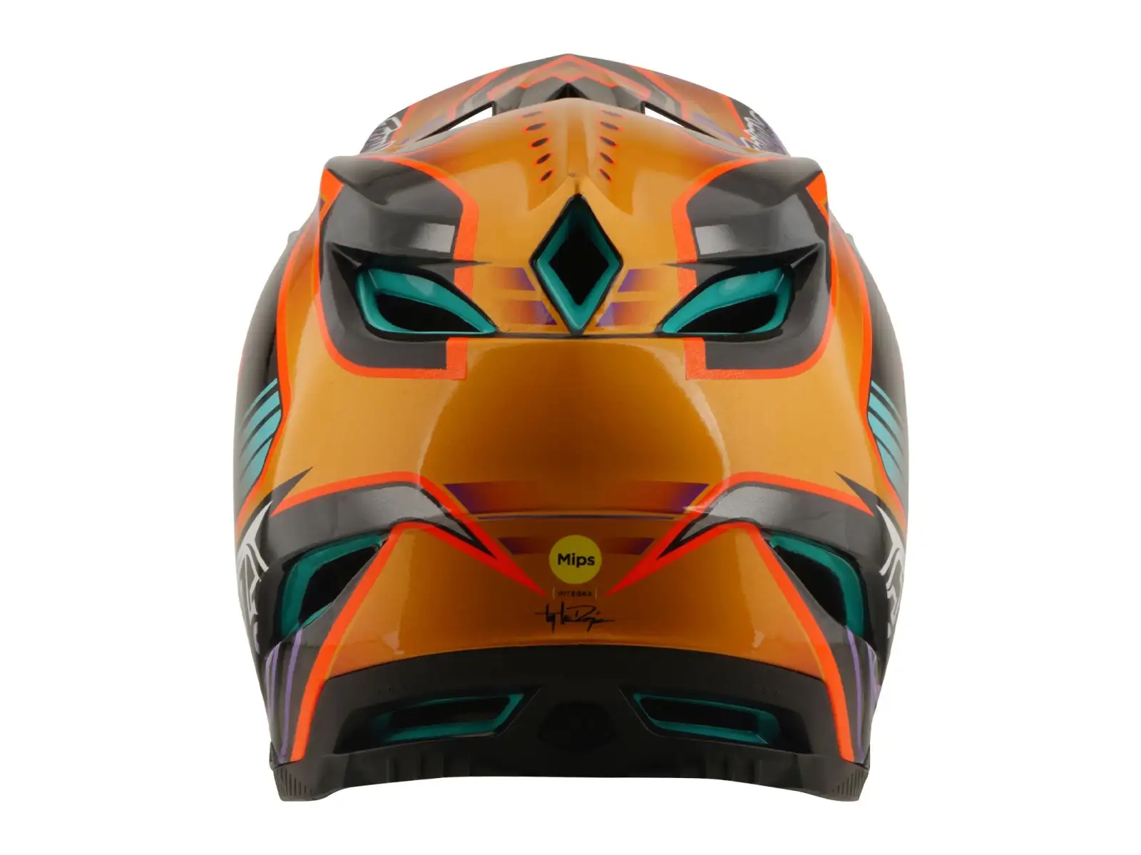 Troy Lee Designs D4 Carbon MIPS Helm Crest Gold