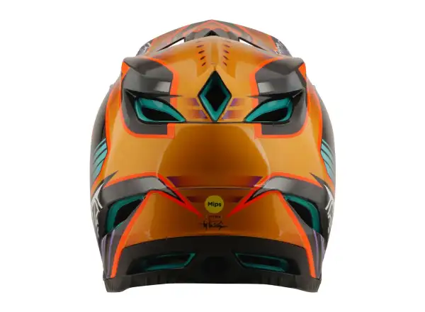 Troy Lee Designs D4 Carbon MIPS Helm Crest Gold