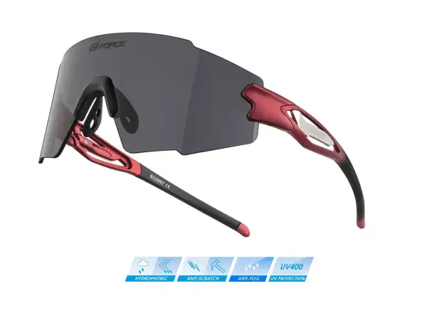 Force Mantra Fahrradbrille rot/schwarze verspiegelte Gläser