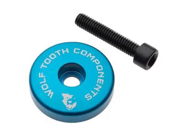 Wolf Tooth Ultralight Steuersatzkappe + 5 mm Spacer blau