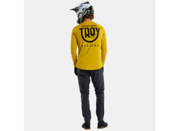 Troy Lee Designs Ruckus Ride Tee Herren langarm Trikot Eyez Safron
