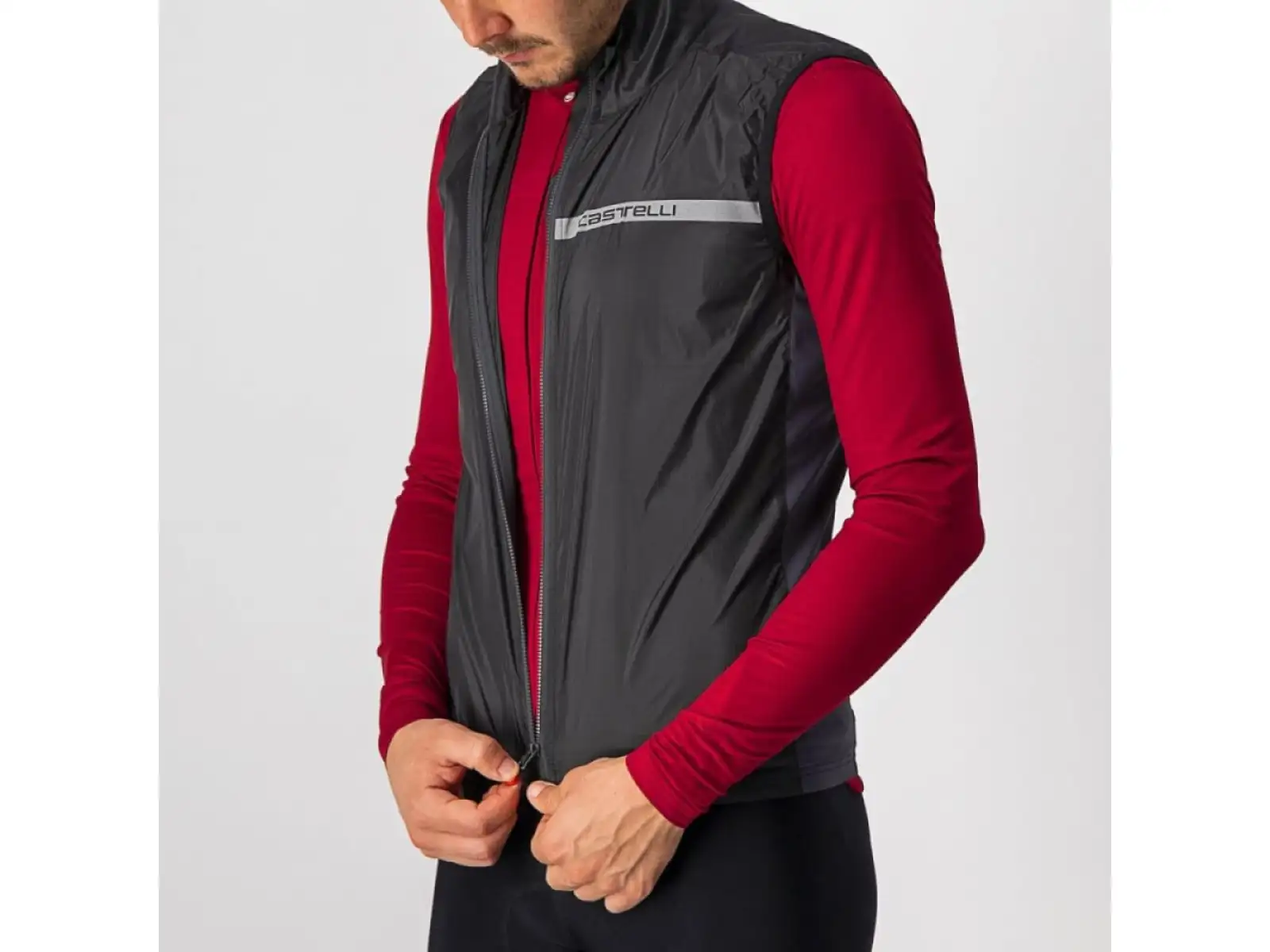 Castelli Squadra Stretch Herrenweste light black/dark gray