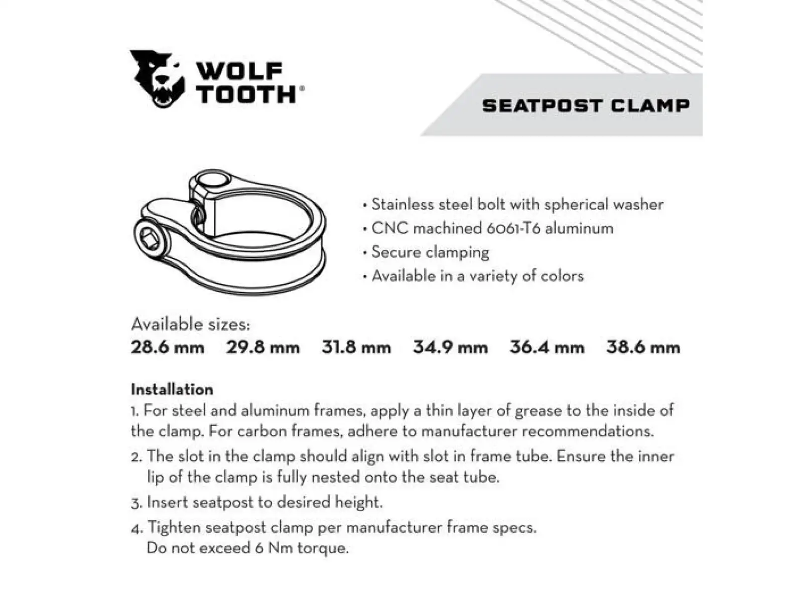 Wolf Tooth Sattelklemme 39,7 mm lila