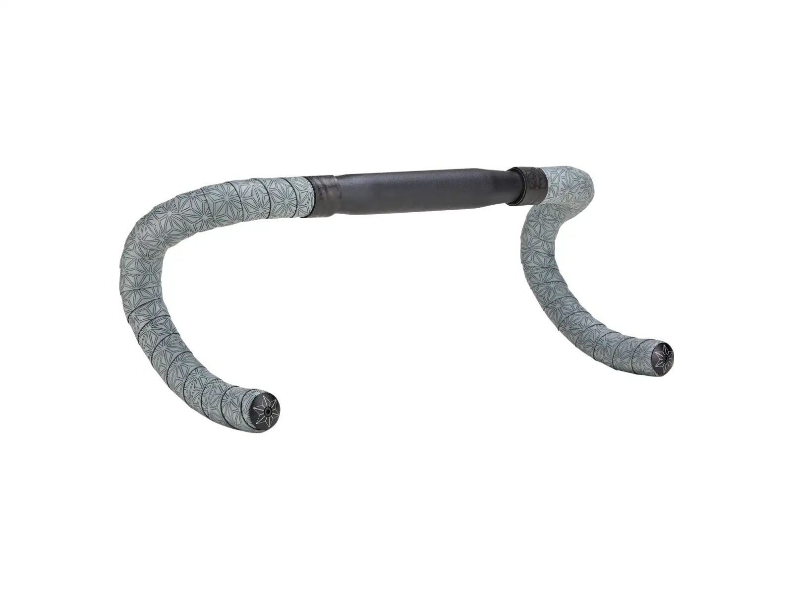 Supacaz Super Sticky Kush Classic Lenkerband Gun Metal mit Ano Black Plugs