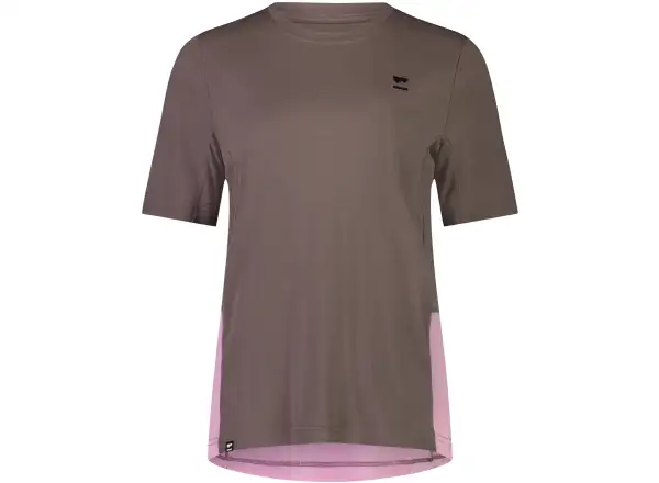 Mons Royale Tarn Merino Shift Damen T-Shirt mit kurzen Ärmeln Pop Pink/Iron