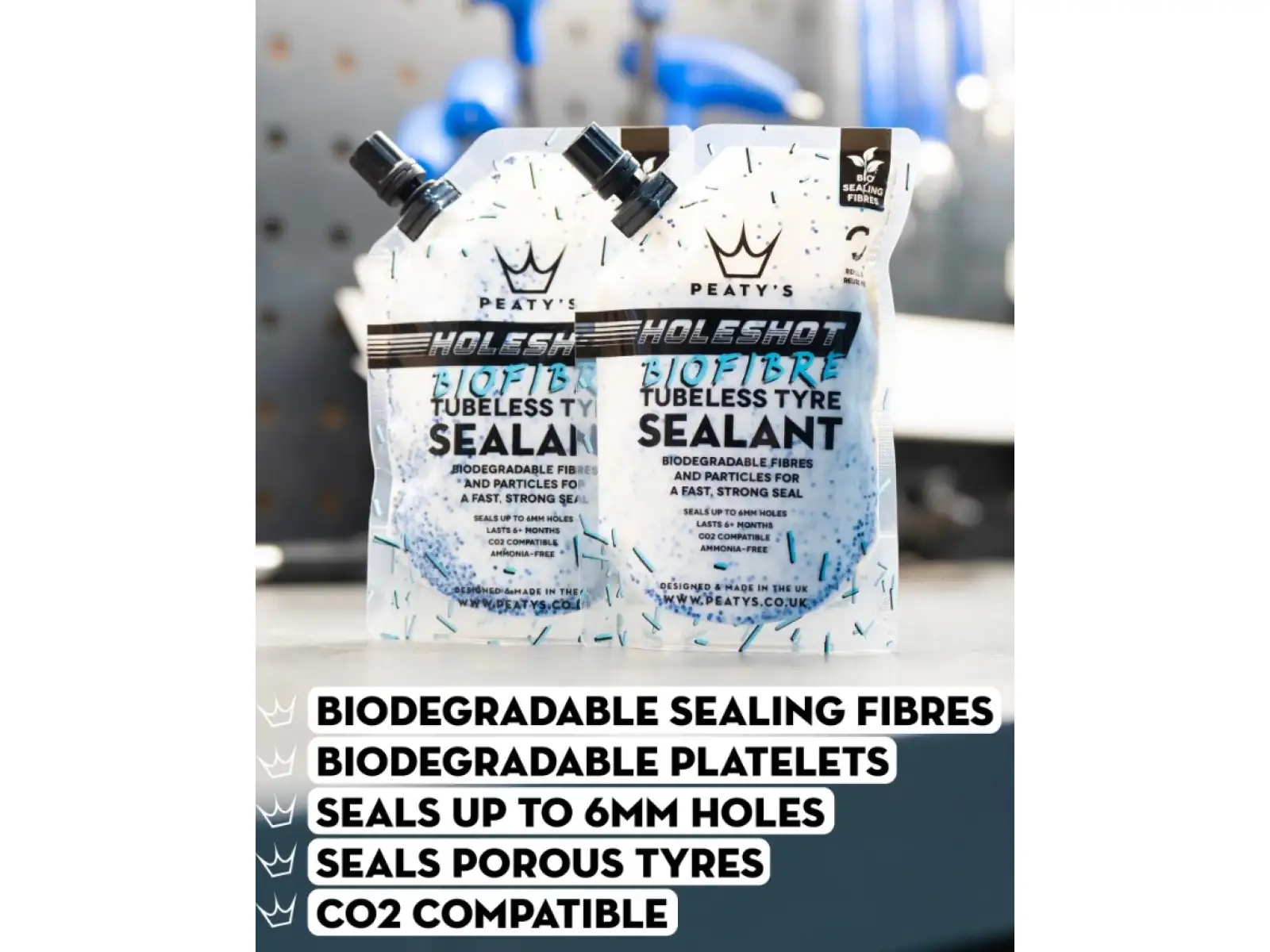 Peatys Holeshot Tubeless Umbaukit für Straße und Schotter - Band 21 mm.