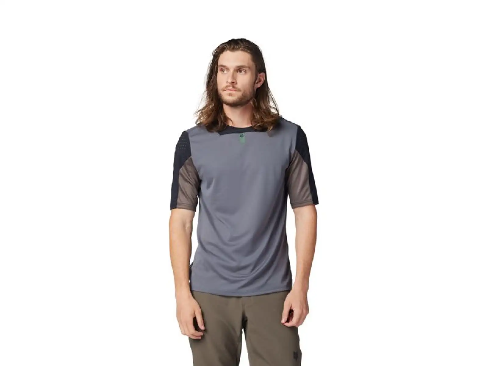 Fox Defend Herren-Trikot kurzarm Grau
