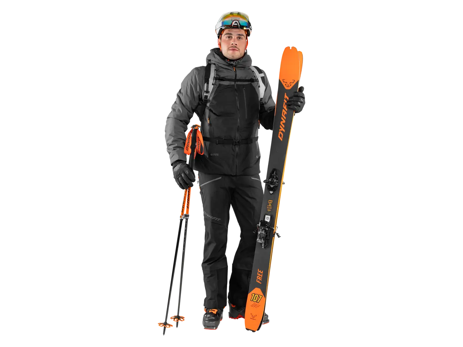 Dynafit Free Infinium Hybrid Herrenhose mit Latz in Schwarz