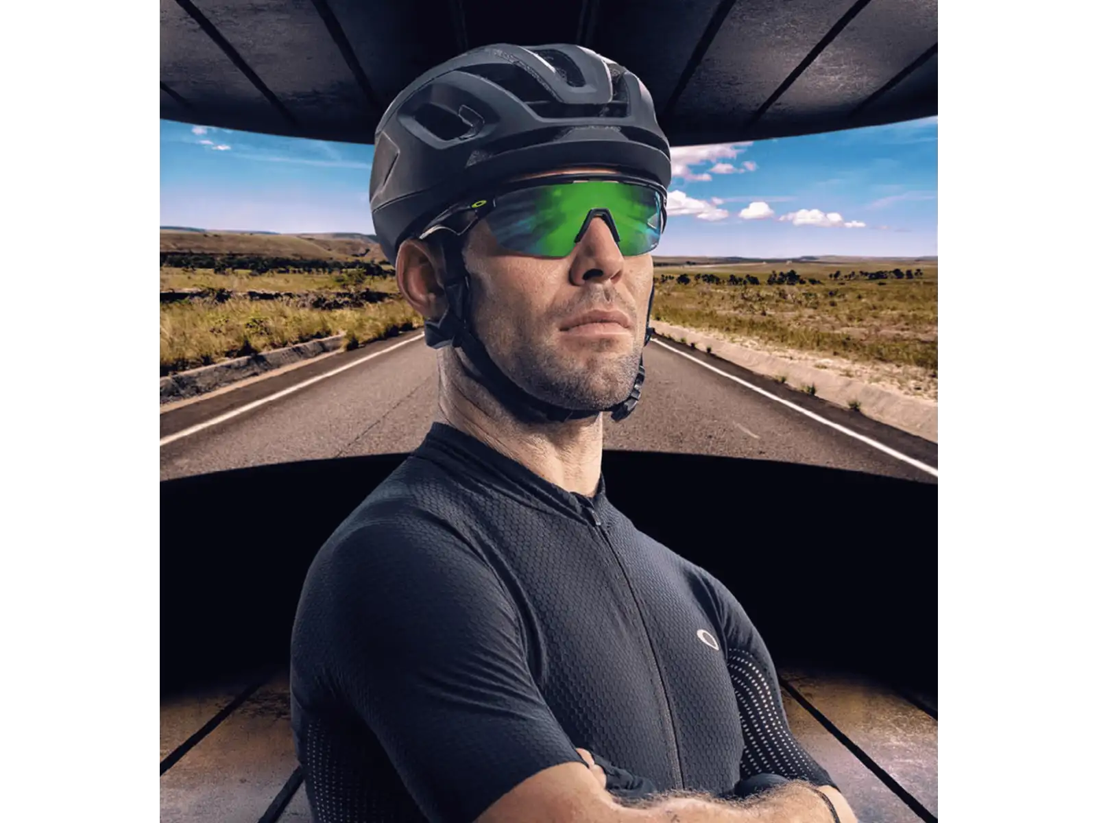 Oakley Sphaera Sonnenbrille - Matte Black Ink/Prizm Road Jade