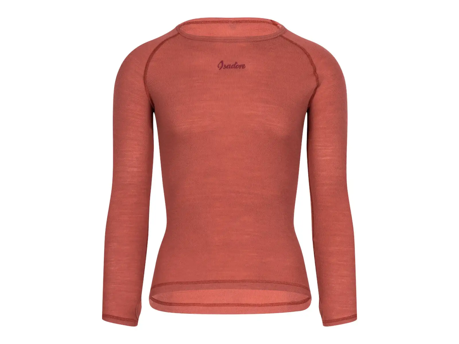 Isadore 100% Merinowolle Herren Langarmshirt Marsala