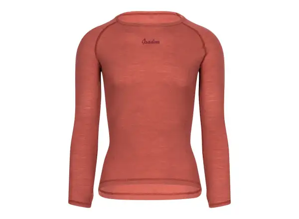 Isadore 100% Merinowolle Herren Langarmshirt Marsala