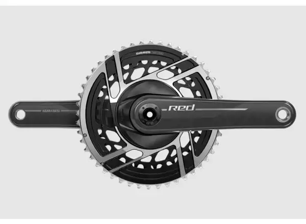 Sram Red E1 DUB Straßenkurbeln mit 48/35 Zähnen.