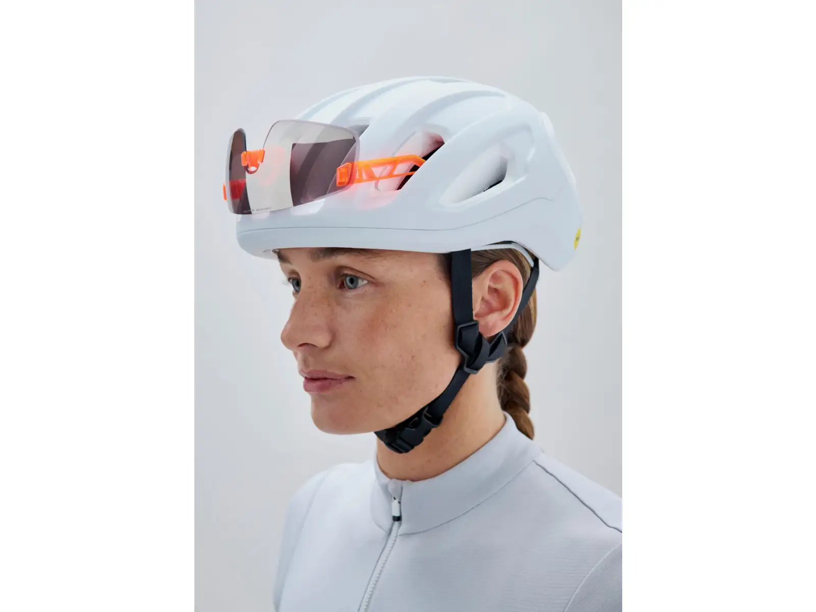 POC Amidal Rennradhelm Hydrogen White Matt