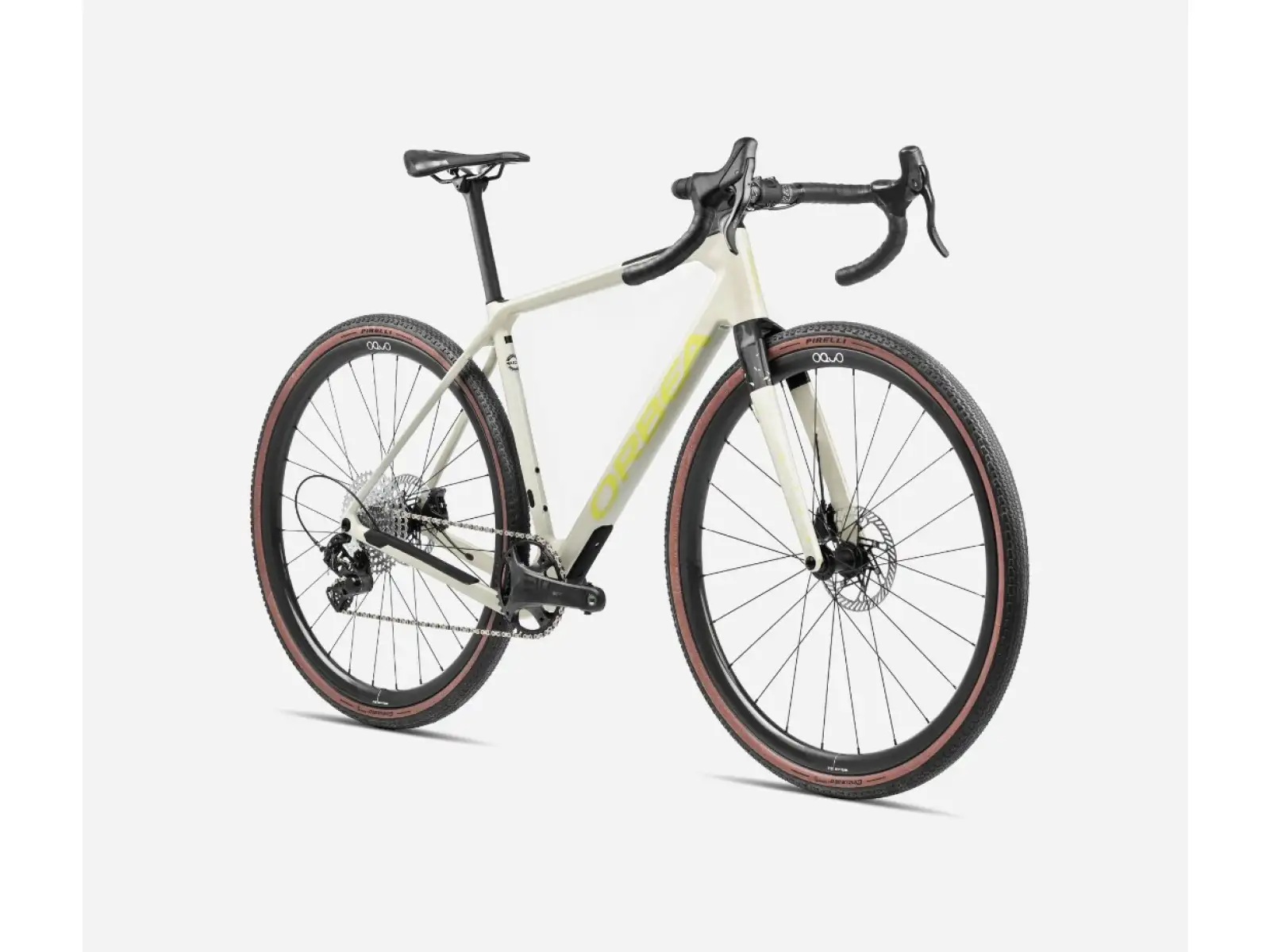 Orbea Terra M21eTEAM 1X Gravel Fahrrad Ivory White/Spicy Lime