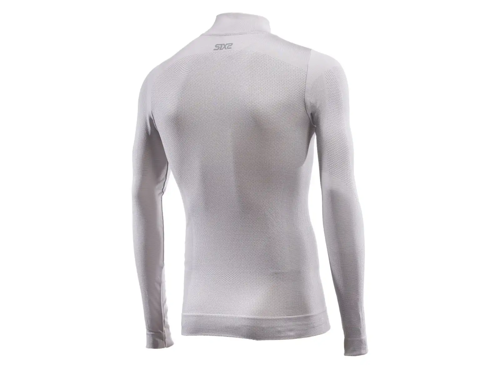 SIXS TS3 V2 Funktionsshirt mit langarm und Stehkragen silber/weiß