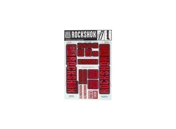 Rock Shox Decal Kit Oxy Red für BoXXer/Domain Dual Crown